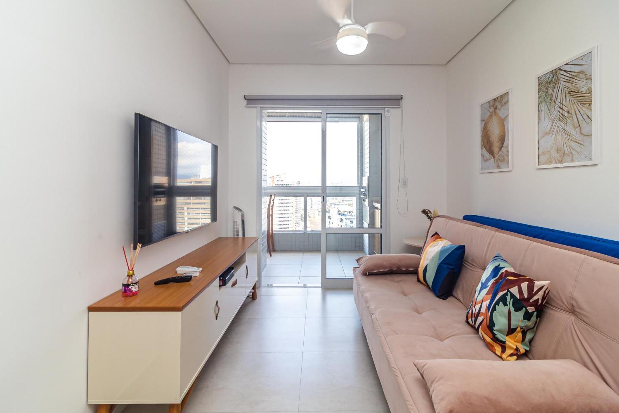 Apto Otima Localizacao A 100M Da Praia, Piscina, Ar Condicionado, Garagem E Portaria 24H Прая-Гранди Экстерьер фото